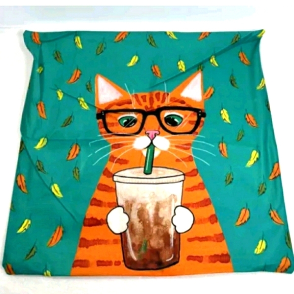 Cat Throw Pillow Covers Adorable Whimsical. Muli Colors 18 x 18 NEW! - Picture 6 of 7